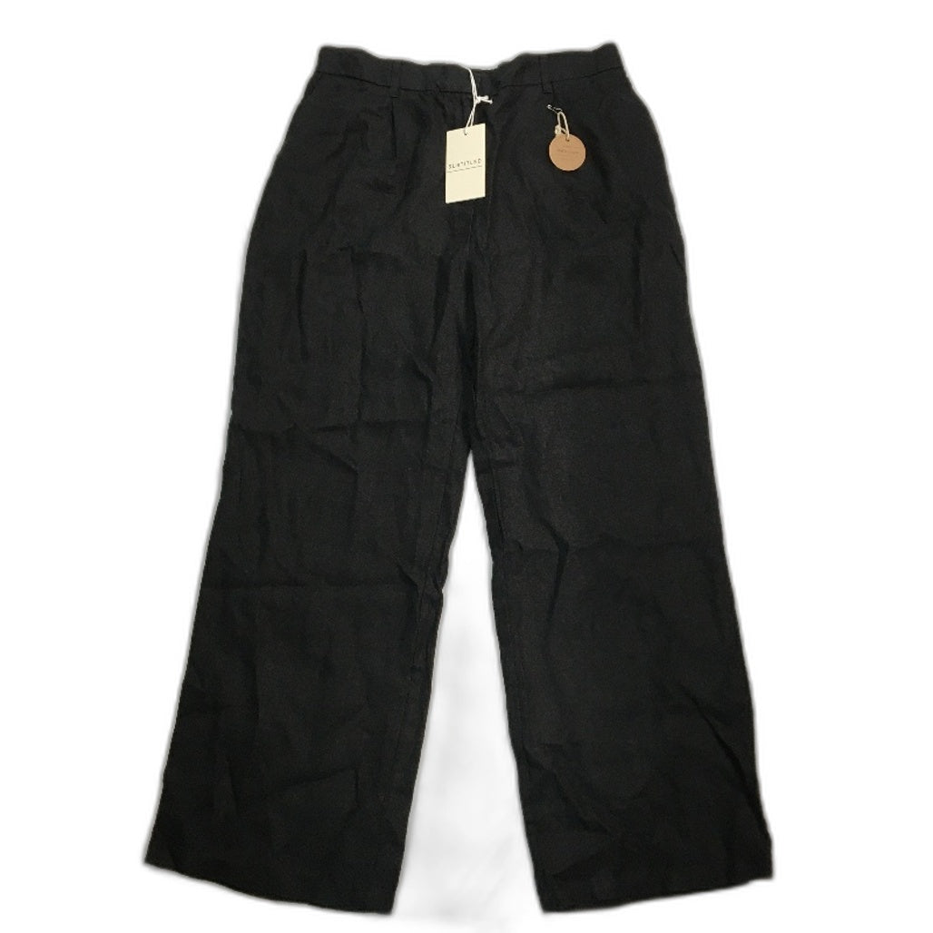Subtitled Jemimah Black Linen Blend Relaxed Fit Trousers Ladies Size XL NEW