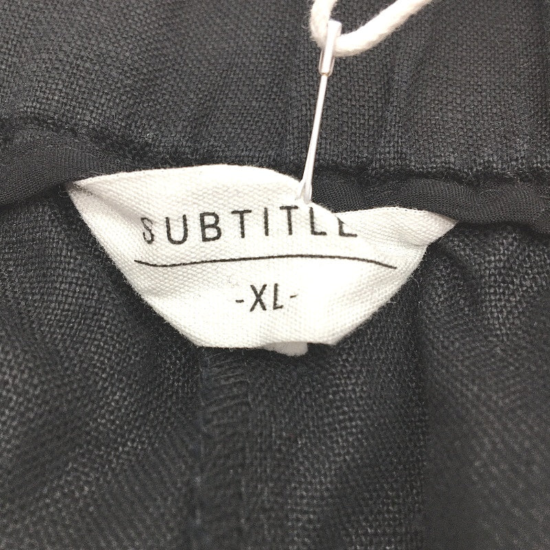 Subtitled Jemimah Black Linen Blend Relaxed Fit Trousers Ladies Size XL NEW