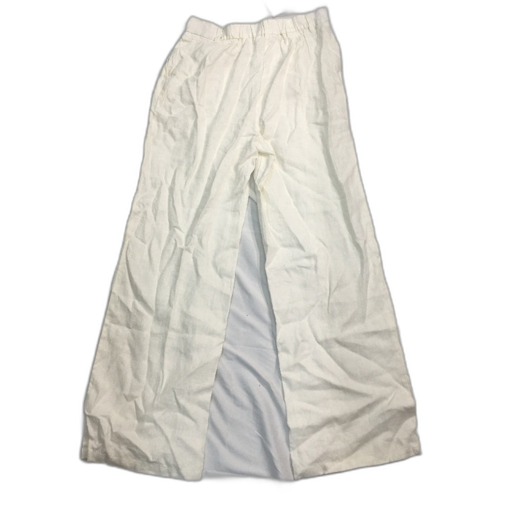 Subtitled Jemimah White Linen Blend Relaxed Fit Trousers Ladies Size Small NEW