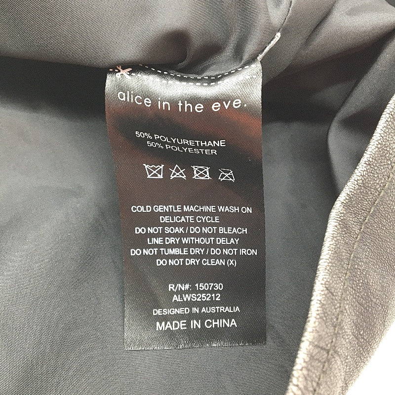 Alice In The Eve Esme Leather Look Mid Rise Mini Skirt Ladies Size Large NEW