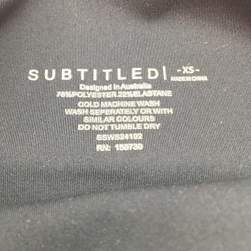 Subtitled Sports Club Black High Waisted Hot Shorts Ladies Size XS NEW