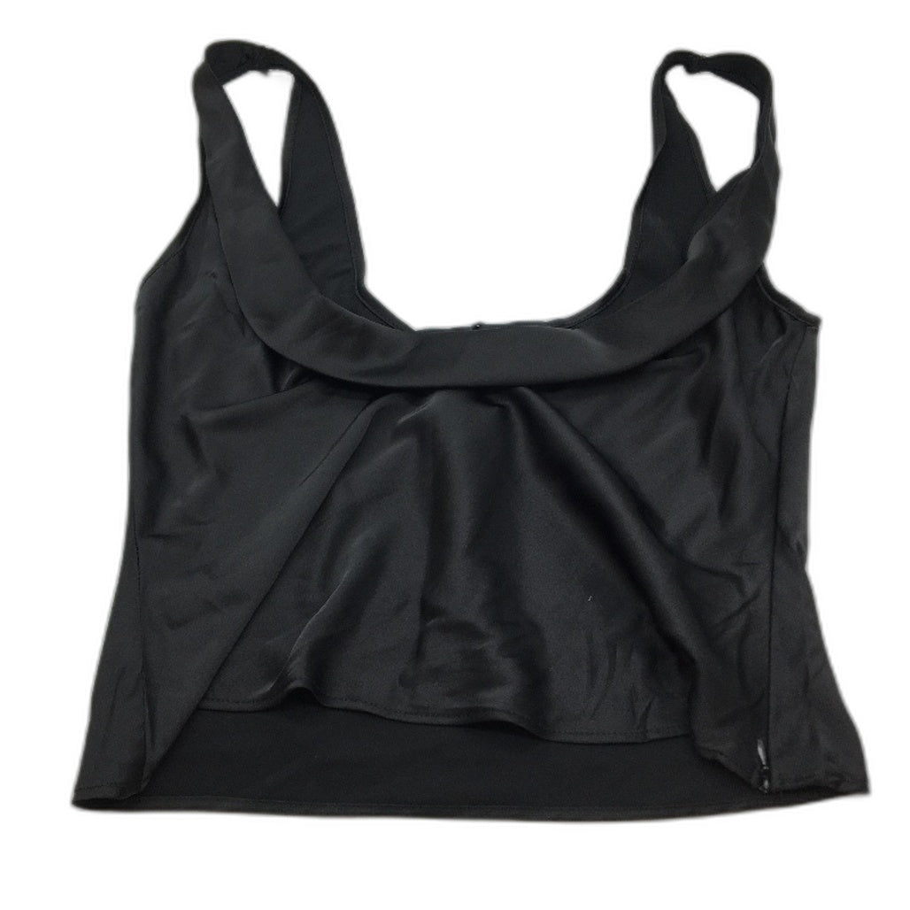 Lioness Delilah Low Cowl Bias Cut Ink Black Satin Top Ladies Size Medium NEW