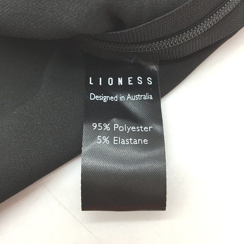 Lioness Delilah Low Cowl Bias Cut Ink Black Satin Top Ladies Size Medium NEW