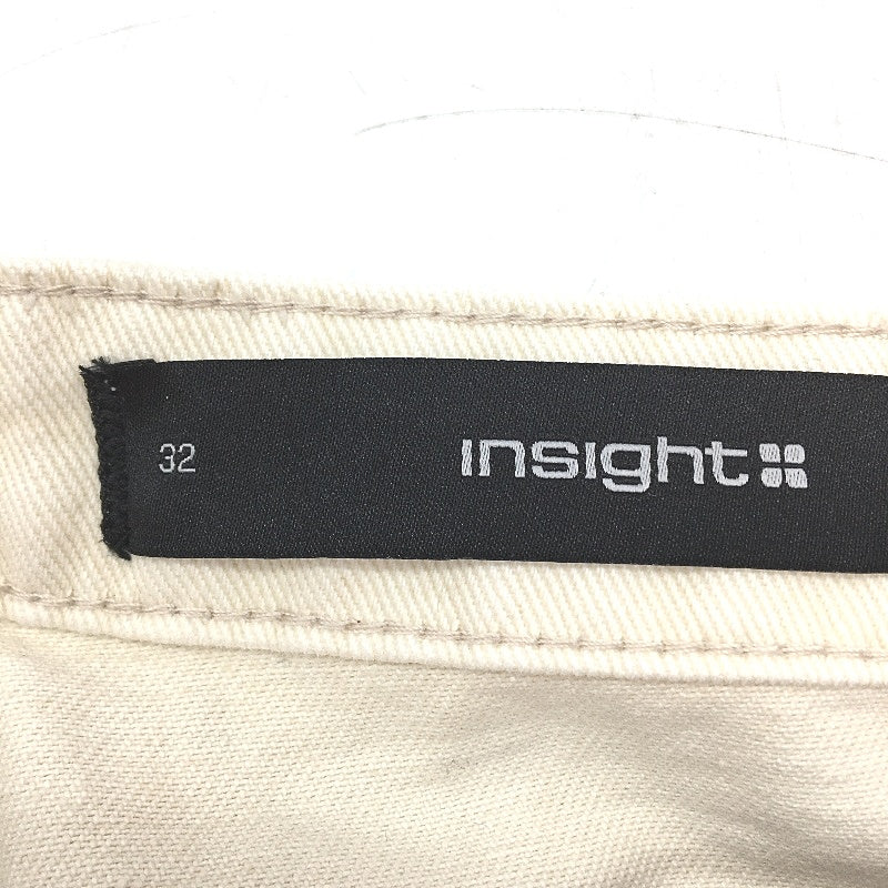 Insight Eva Chalk White High Rise Denim Front Slit Maxi Skirt Ladies Size 32 NEW