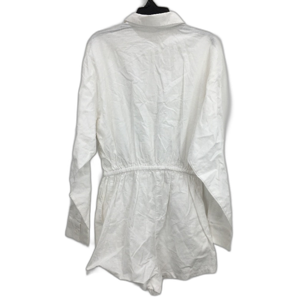 Subtitled Joslin Boxy Longsleeve Shirt White Playsuit Ladies Size XS NEW