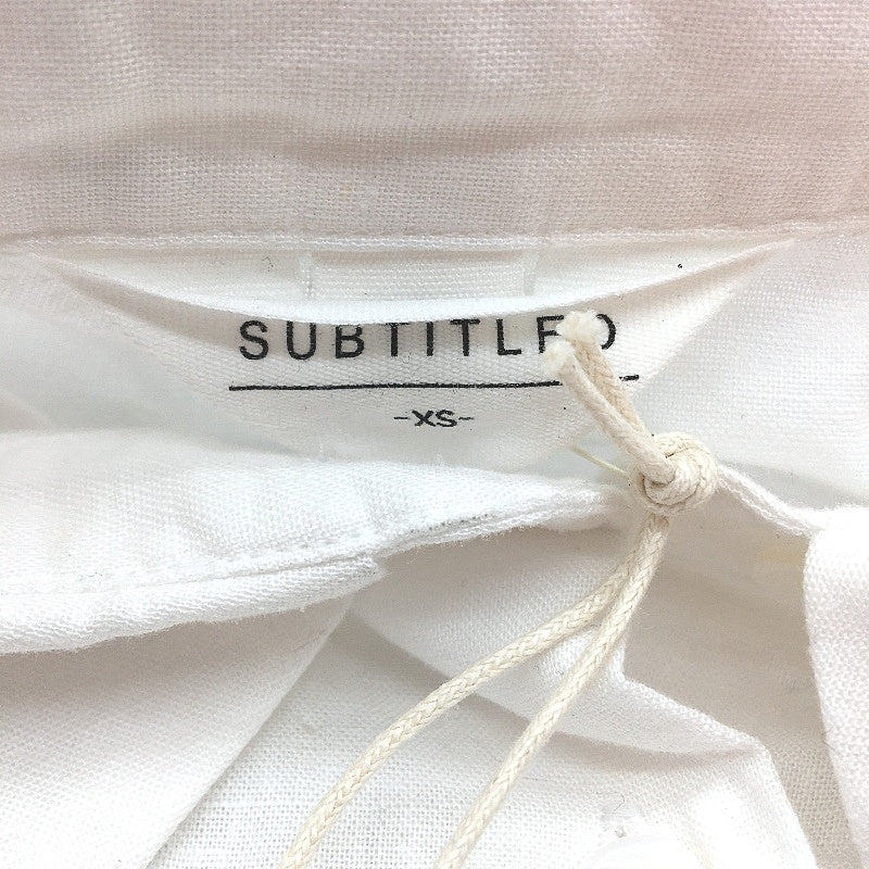 Subtitled Joslin Boxy Longsleeve Shirt White Playsuit Ladies Size XS NEW