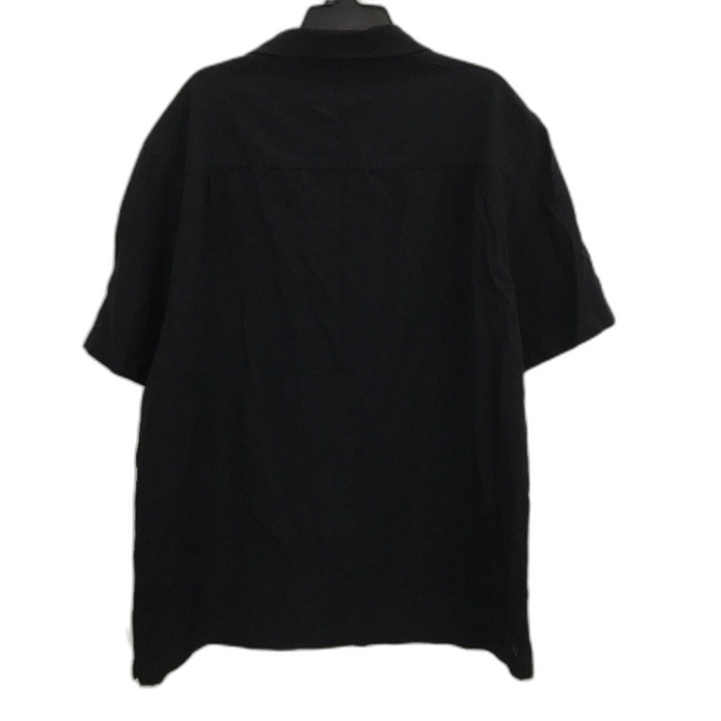 Arvust Soren Shortsleeve Black Cotton Resort Shirt Mens Size Medium NEW