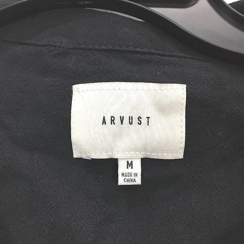 Arvust Soren Shortsleeve Black Cotton Resort Shirt Mens Size Medium NEW