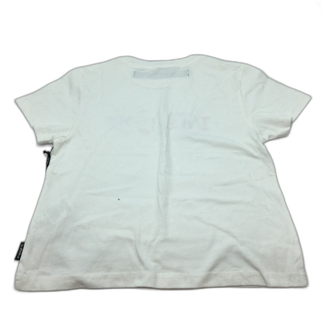 Insight Rumors Graphic Print White Cotton Baby Tee Shirt Ladies Size XS NEW