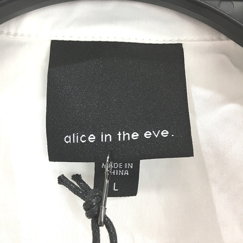 Alice In The Eve Monica Button Down Balloon Sleeve White Top Ladies Size L NEW