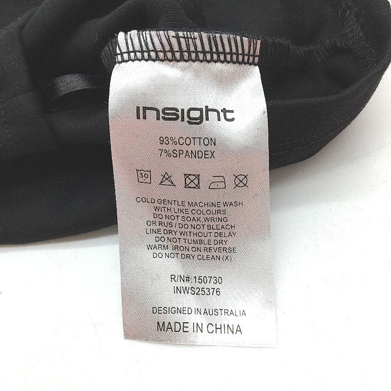 Insight Single Strap Buckle Black Cropped Cami Top Ladies Size XXS NEW