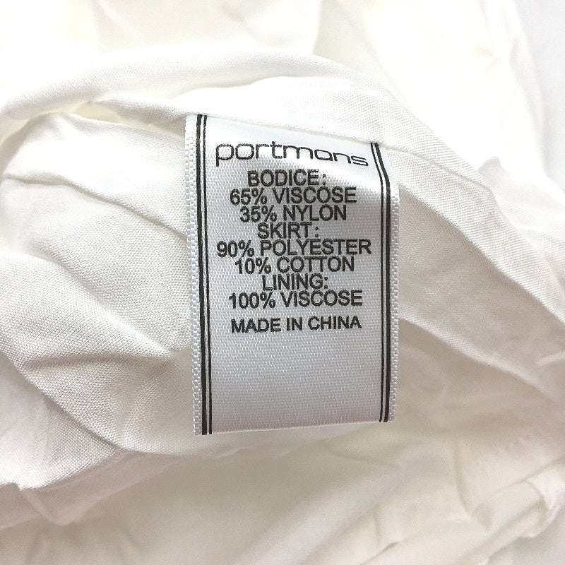 Portmans Harper Knit Stretch White Sleeveless Midi Dress for Women - Size Large NEW