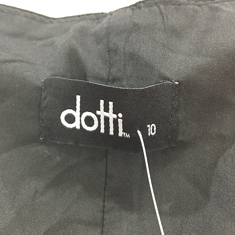 Dotti Bridget Black Midi Dress - Viscose Linen Blend Flowy Ladies Size AU 10 NEW