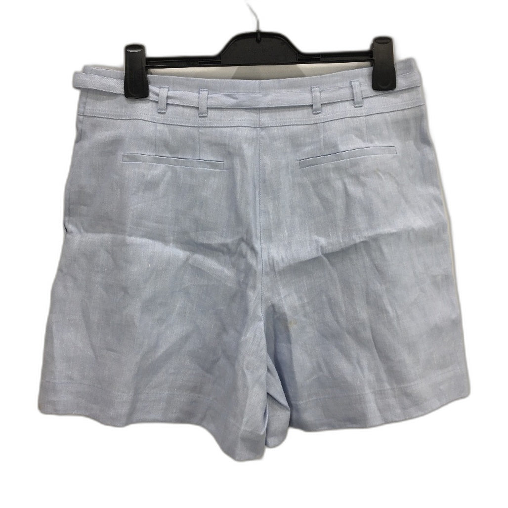 Portmans Love Is Blind Light Blue Linen Blend Stretch Shorts Ladies Size AU 16 NEW