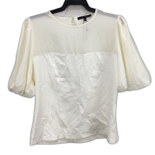 Portmans Primrose Puff Sleeve Corset Top in White - Viscose Blend Ladies Size Large NEW