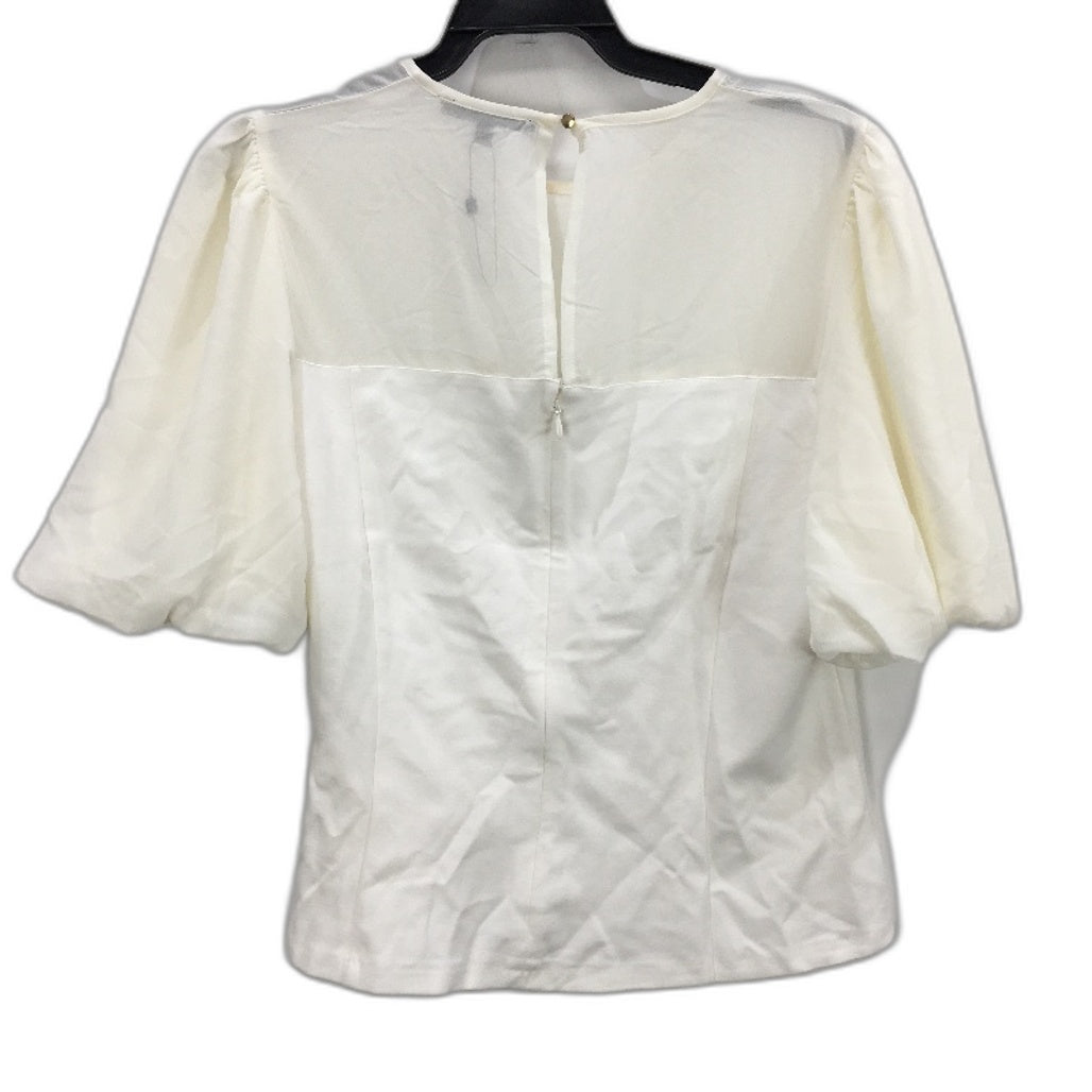 Portmans Primrose Puff Sleeve Corset Top in White - Viscose Blend Ladies Size Large NEW