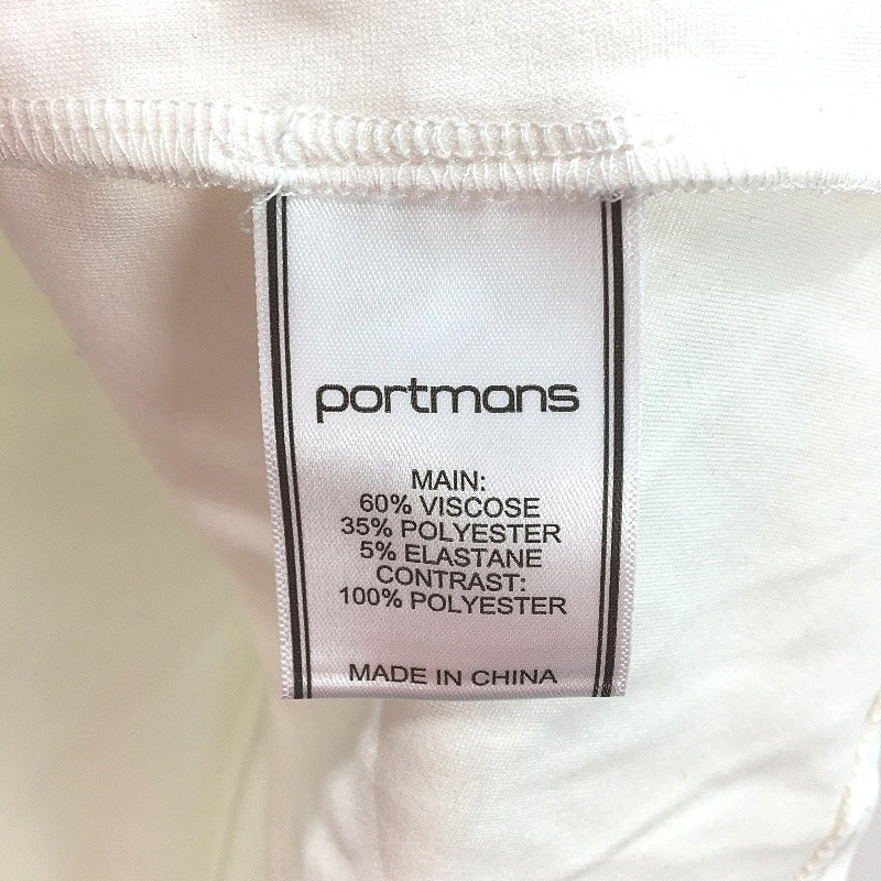 Portmans Primrose Puff Sleeve Corset Top in White - Viscose Blend Ladies Size Large NEW