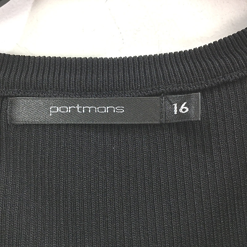 Portmans Dee Knit Woven Short Sleeveless Black Dress for Women - Size AU 16 - NEW