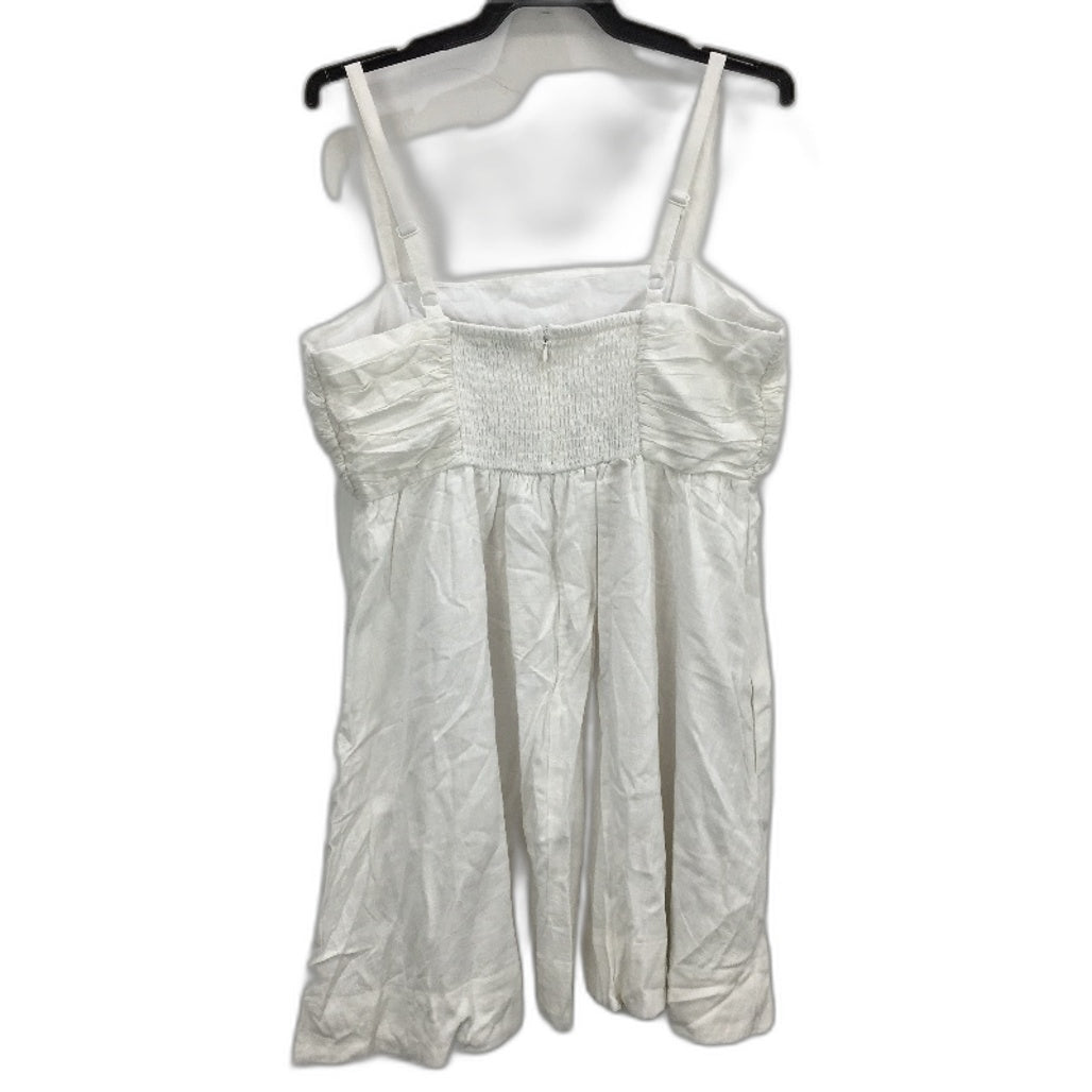 Dotti Leela White Sleeveless Mini Dress with Gathered Bodice, AU Size 12, NEW