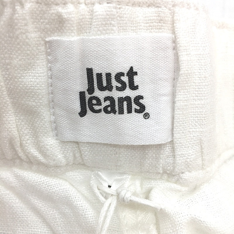 Just Jeans White Lightweight Tie High Waist Linen Jog Short Ladies Size AU 8 NEW