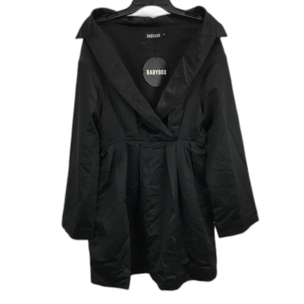 Babyboo Kassiana Silky Feel Black Long Sleeve Short Mini Dress Ladies Size M NEW
