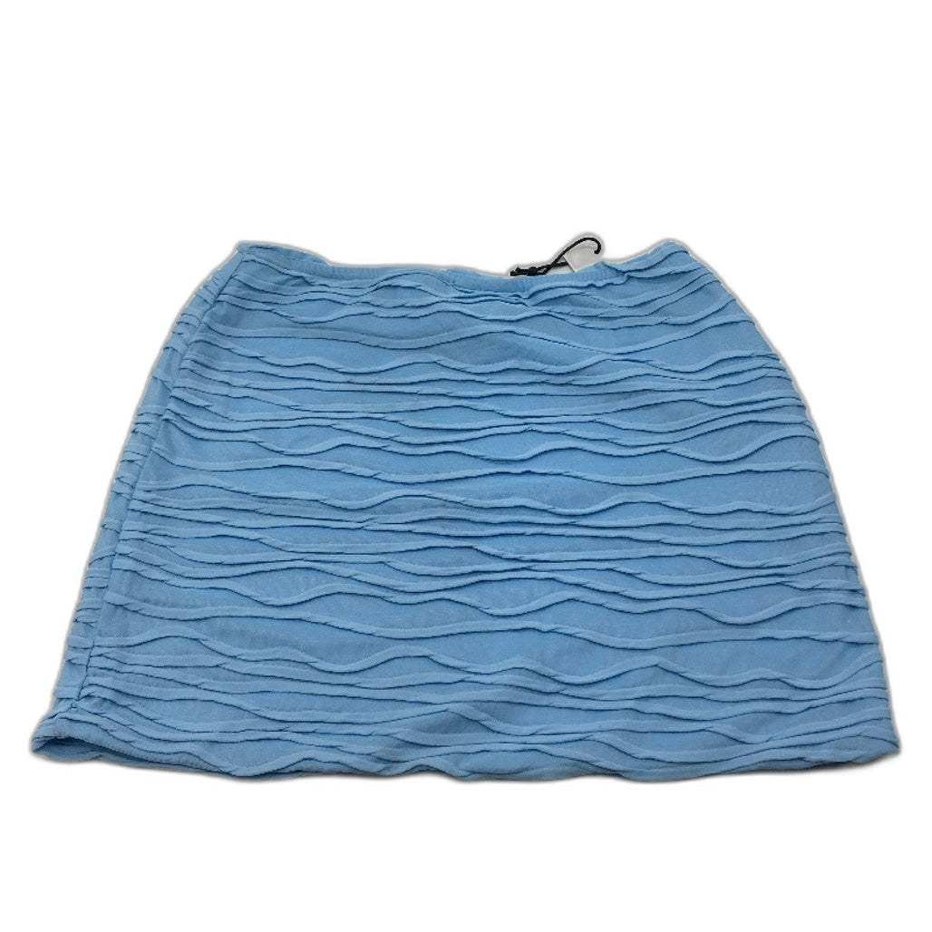 Alice In The Eve Sky Blue Stretch Cleo Crinkle Mini Skirt Ladies Size M NEW