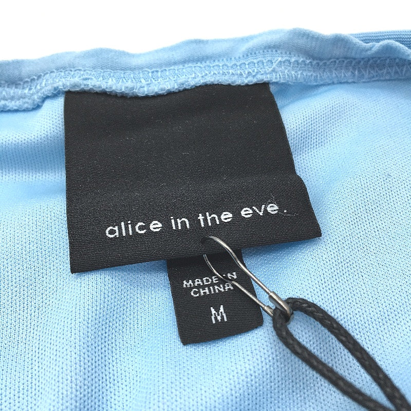 Alice In The Eve Sky Blue Stretch Cleo Crinkle Mini Skirt Ladies Size M NEW
