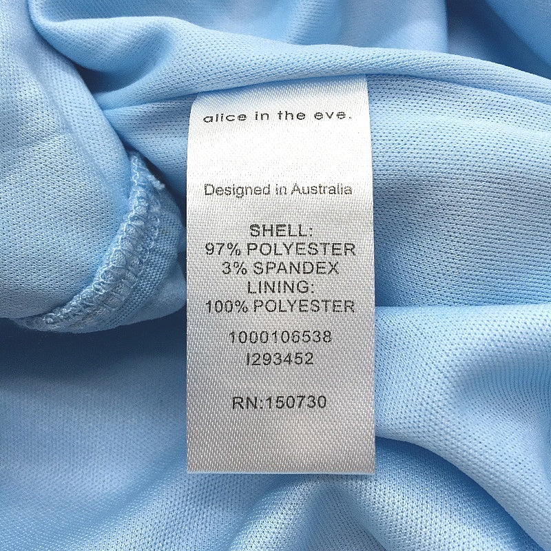 Alice In The Eve Sky Blue Stretch Cleo Crinkle Mini Skirt Ladies Size M NEW