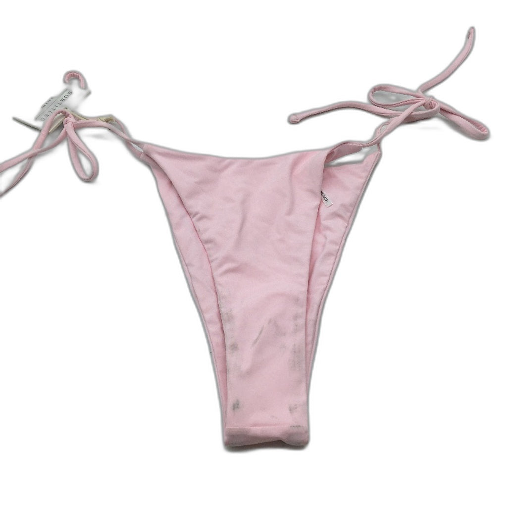 Subtitled Australian Designed Tie Side Baby Pink Bikini Bottom Ladies Size M NEW