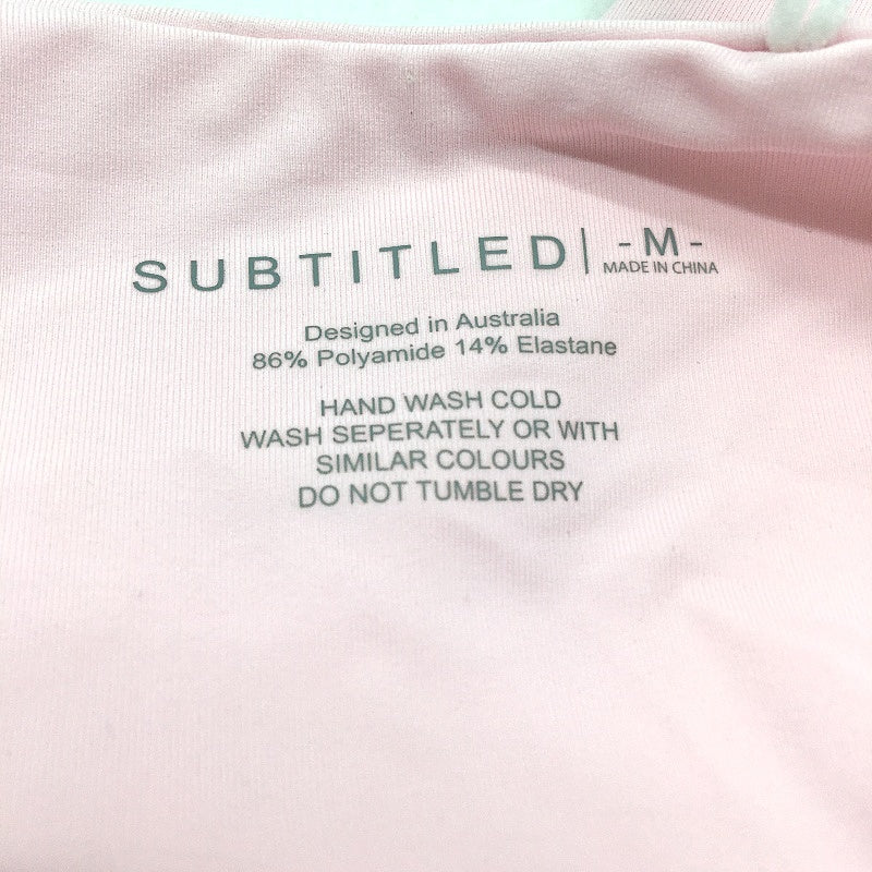 Subtitled Australian Designed Tie Side Baby Pink Bikini Bottom Ladies Size M NEW