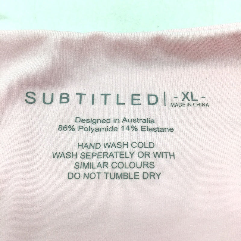 Subtitled Aust Designed Baby Pink Bikini Low Waist Bottom Ladies Size XL NEW