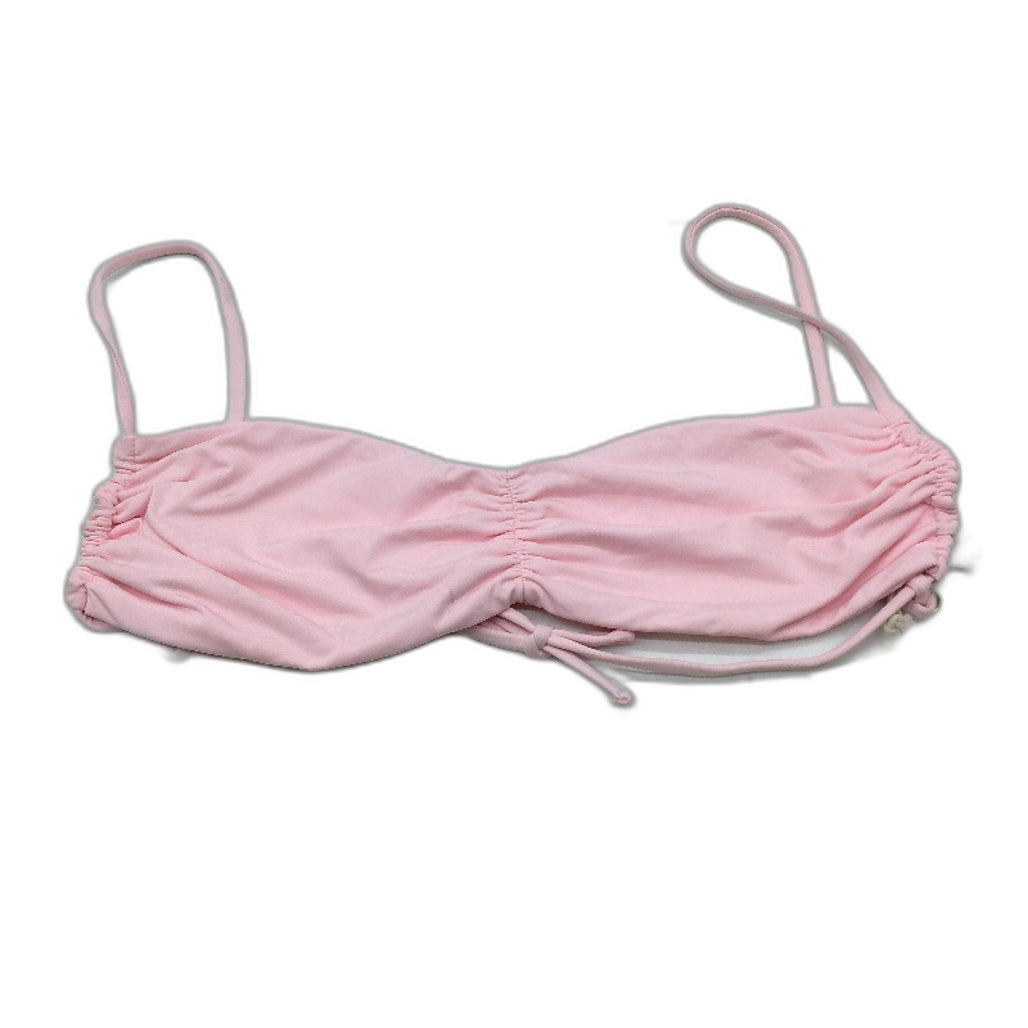 Subtitled Aust Design Baby Pink Gather Front Bikini Top Ladies Size Medium NEW