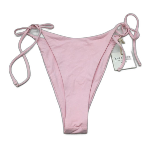 Subtitled Aust Designed Baby Pink Skimpy Brief Bather Bottoms Ladies Size XL NEW