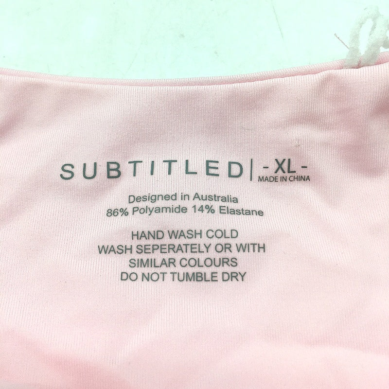 Subtitled Aust Designed Baby Pink Skimpy Brief Bather Bottoms Ladies Size XL NEW