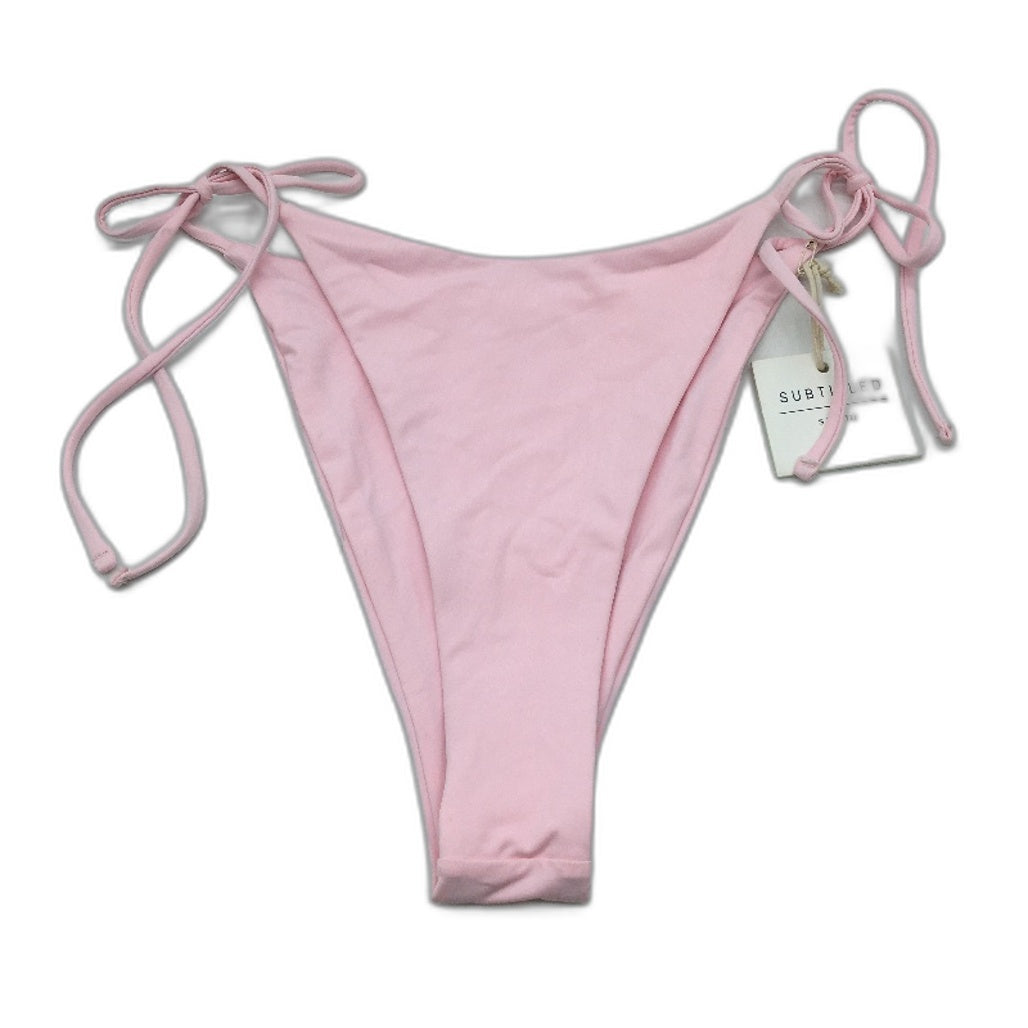 Subtitled Australian Designed Tie Side Baby Pink Bikini Bottom Ladies Sz XL NEW