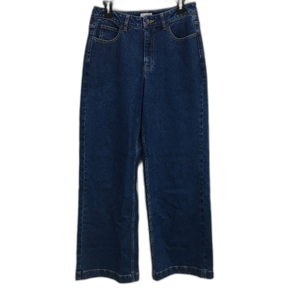 GRAB Wide Leg High Rise Blue Denim Jeans Ladies Size 28 NEW