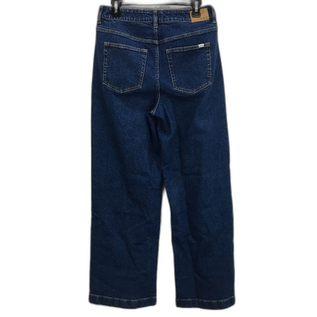 GRAB Wide Leg High Rise Blue Denim Jeans Ladies Size 28 NEW