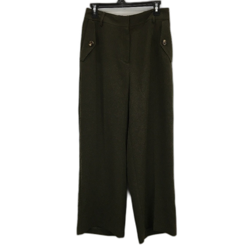 Tokito Petites Dark Olive Baggy Long Straight Leg Pants Ladies Size 10 NEW