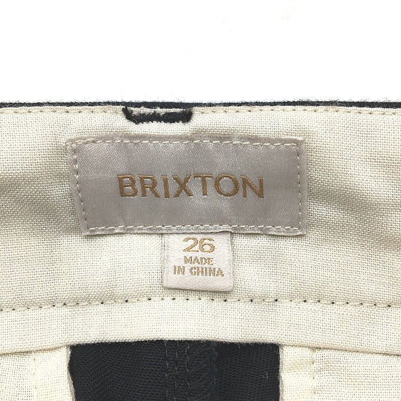 Brixton High Waisted Jet Black Victory Trouser Pants Ladies Size 26W 28L NEW