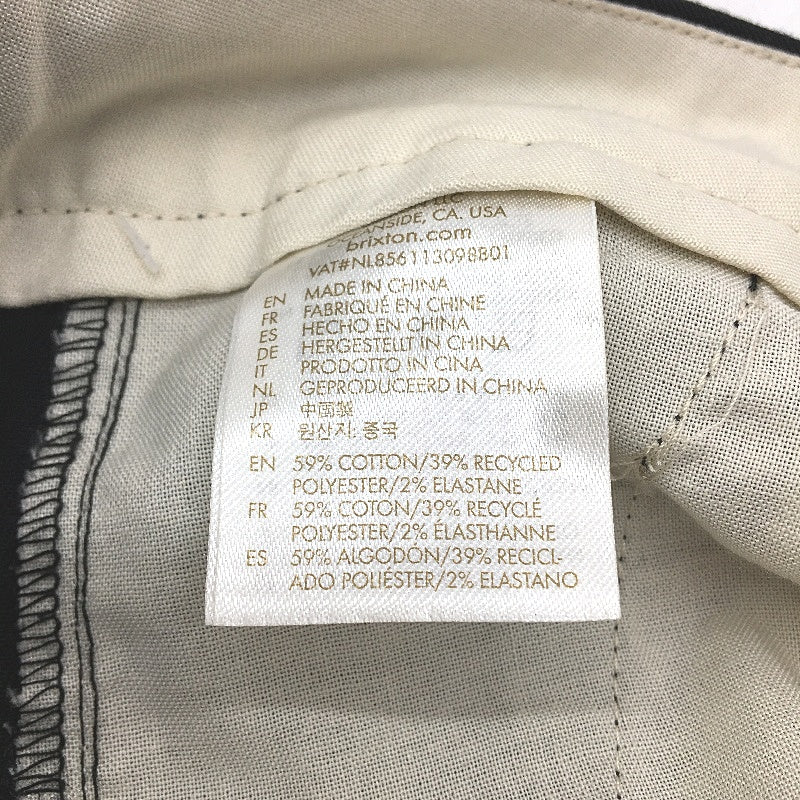 Brixton High Waisted Jet Black Victory Trouser Pants Ladies Size 26W 28L NEW