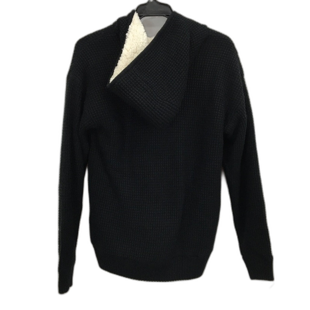 Bauhaus Black Heavyweight Knit Woolen Inside Zip Up Hooded Jacket NEW