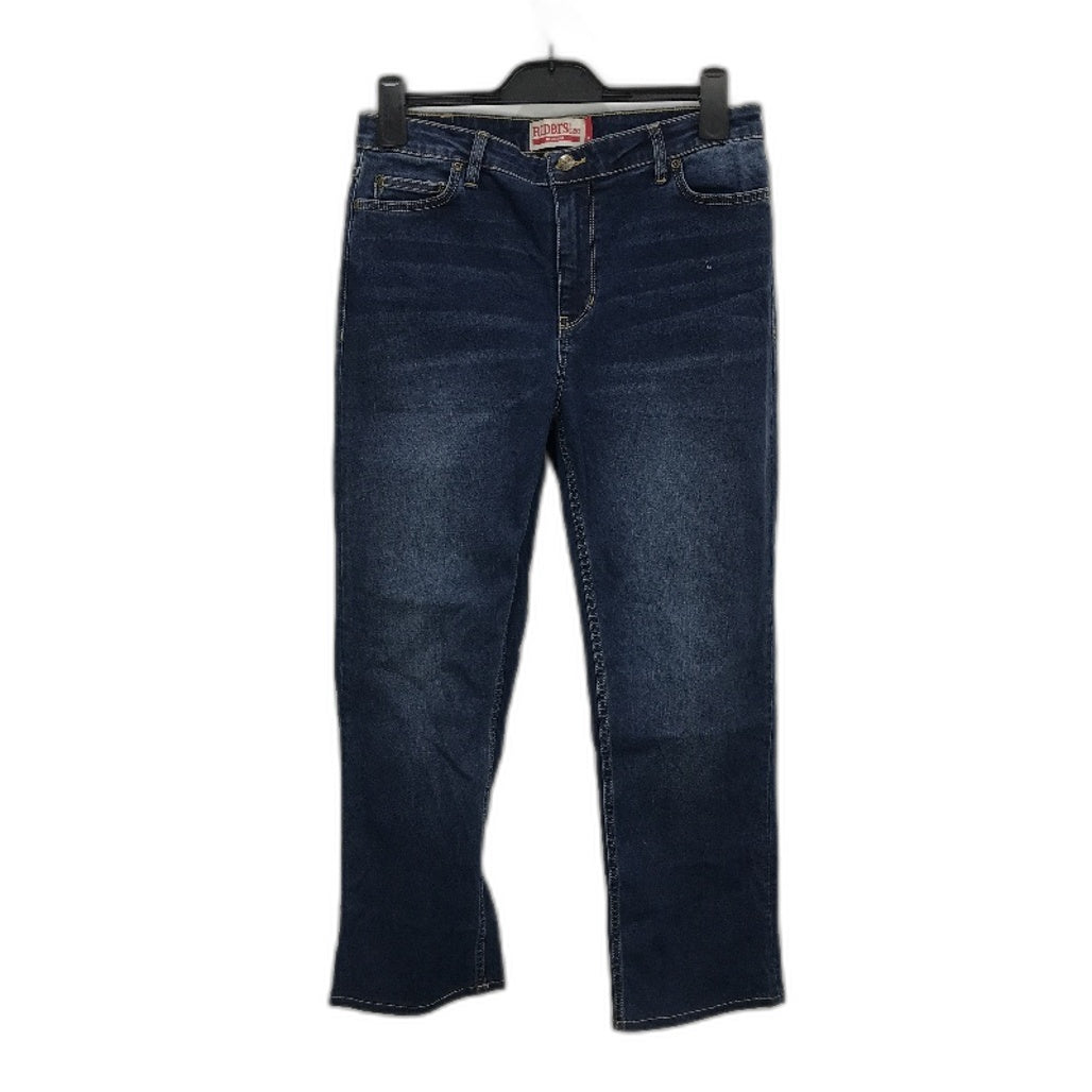 RIDERS by Lee Mid Waist Straight Jeans for Women - Blue Cotton Denim Size 13