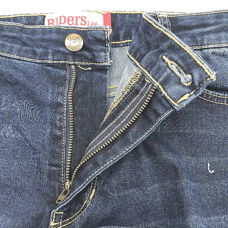 RIDERS by Lee Mid Waist Straight Jeans for Women - Blue Cotton Denim Size 13