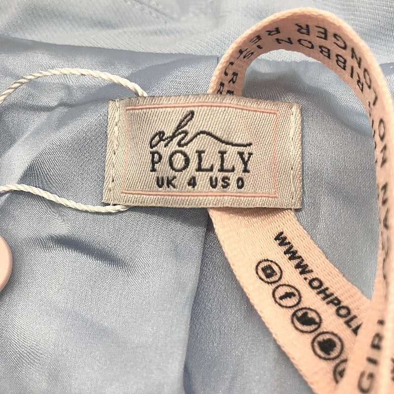 NEW Oh Polly button blazer dress Pastel Blue Ladies size 4