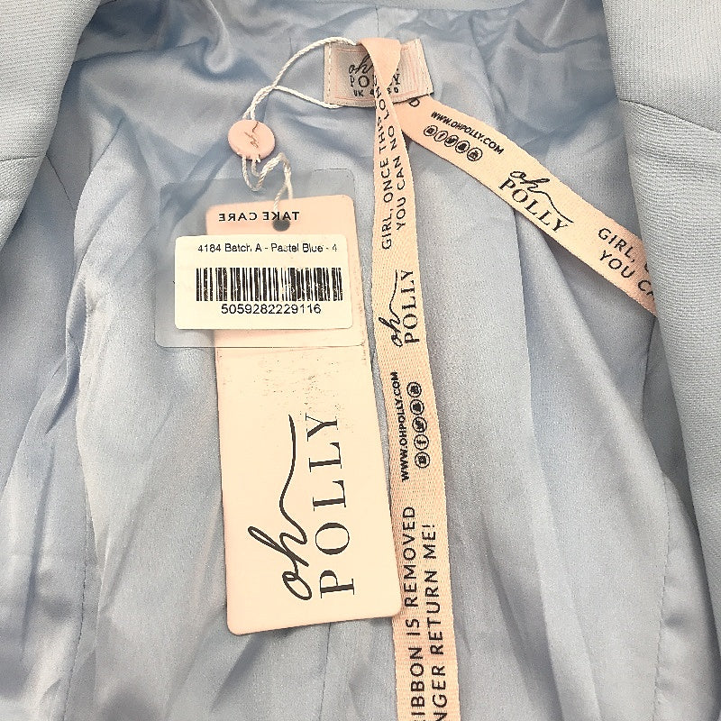 NEW Oh Polly button blazer dress Pastel Blue Ladies size 4