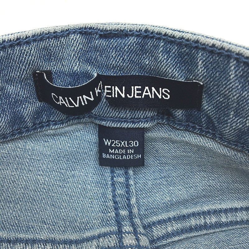 Calvin Klein Mid Rise Skinny Blue Jeans for Women - Cotton Elastane Fit, Size W25 L30