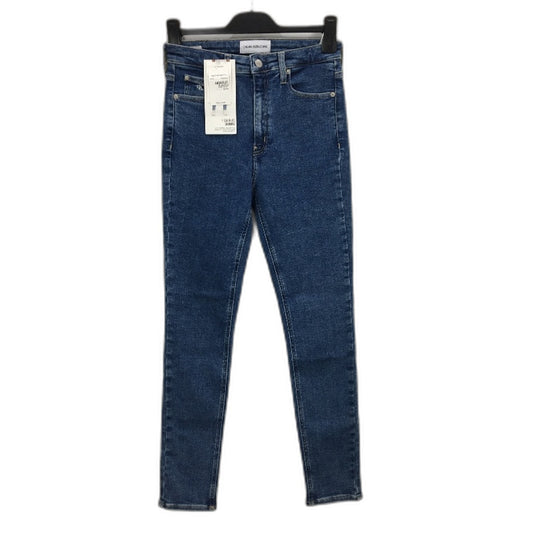 Calvin Klein High Rise Skinny Leg Mid Blue Denim Jeans Ladies Size 28 NEW