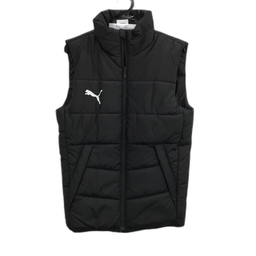 PUMA Classicm Logo Black Zip Up Sleeveless Puffer Vest Unisex Mens Size XS