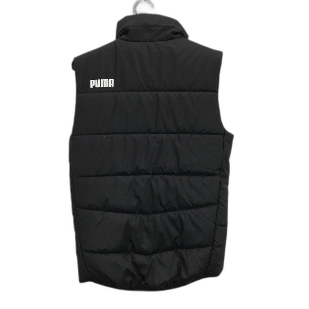 PUMA Classicm Logo Black Zip Up Sleeveless Puffer Vest Unisex Mens Size XS
