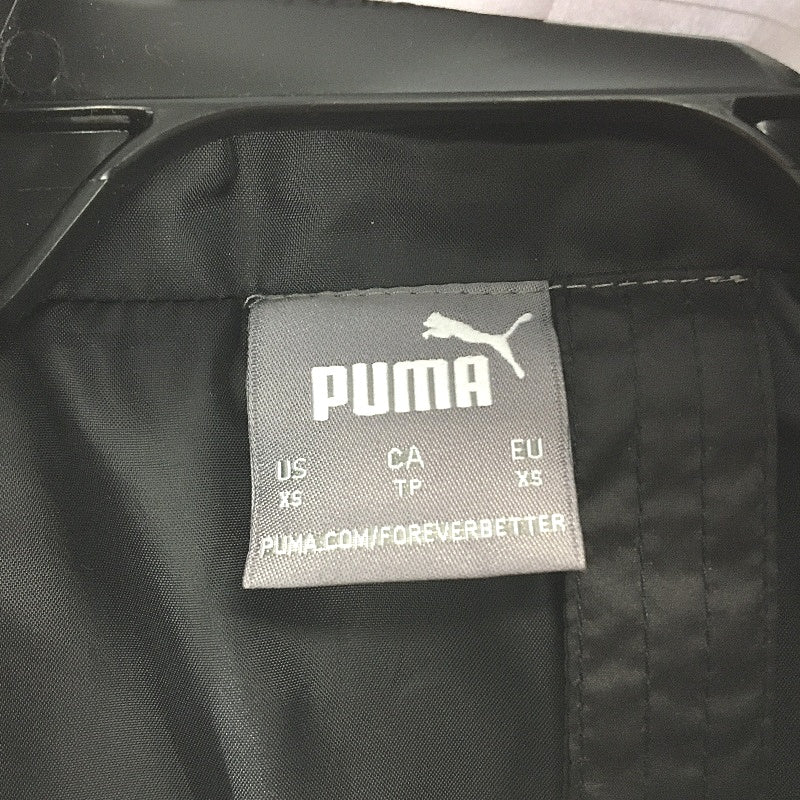 PUMA Classicm Logo Black Zip Up Sleeveless Puffer Vest Unisex Mens Size XS